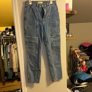 Abercrombie & Fitch size 10L 90s Straight Ultra High Rise Cargo jeans